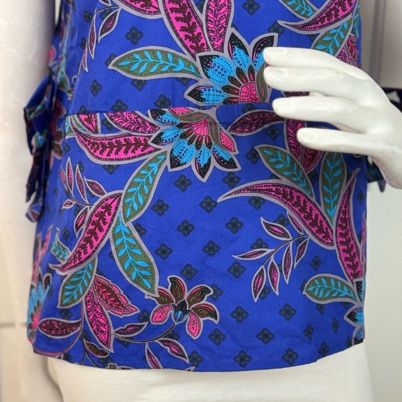 SUGARLIPS Rayanne Indigo Chia Flutter Peplum Top Size XS. E98 - Picture 4 of 14